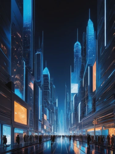 cybercity,metropolis,futuristic landscape,city at night,cityscape,futuristic,guangzhou,shanghai,futuristic architecture,coruscant,cyberport,cybertown,hypermodern,cityzen,dubai,fantasy city,urbanworld,skyscrapers,microdistrict,ctbuh,Illustration,Paper based,Paper Based 17