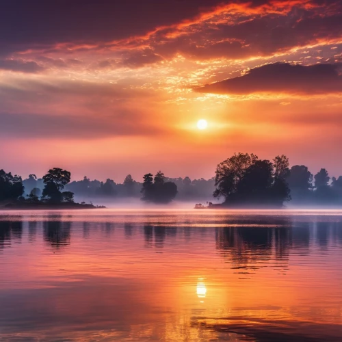 evening lake,incredible sunset over the lake,beautiful lake,daybreak,morning mist,atmosphere sunrise sunrise,landscape photography,tranquility,dawning,mists,stillness,landscape background,foggy landscape,beautiful landscape,old wooden boat at sunrise,calmness,sun reflection,pink dawn,first light,waterbodies,Photography,General,Realistic
