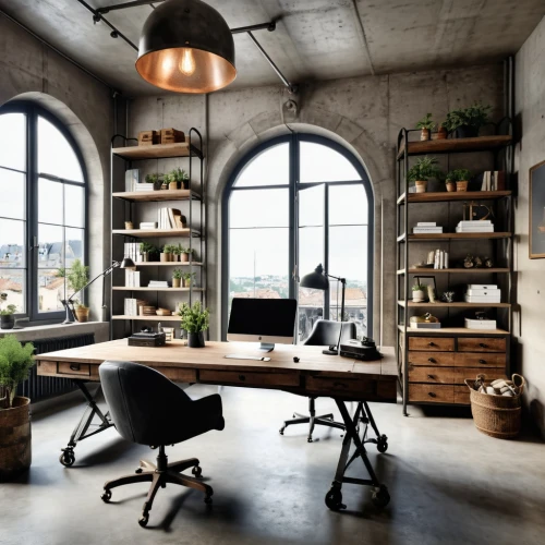 creative office,working space,modern office,workspaces,officine,office desk,blur office background,bureaux,loft,assay office,furnished office,wooden desk,offices,workbenches,office,industrial design,desks,desk,workstations,search interior solutions,Photography,General,Realistic