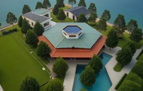 lefay,pool house,villa balbianello,sveti stefan,roof top pool,view from above,roof landscape,bird's-eye view,house with lake,swimming pool,outdoor pool,holiday villa,private estate,aqua studio,villa,lake thun,amanresorts,overhead view,golf resort,bendemeer estates,Photography,General,Realistic