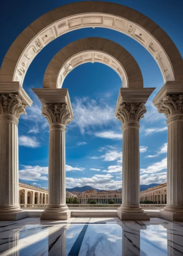 marble palace,colonnades,caesars palace,colonnade,archly,peristyle,pillars,neoclassical,doric columns,columns,three pillars,colonnaded,zappeion,neoclassicism,three centered arch,palladian,caesar's palace,caesar palace,columned,vittoriano,Art,Classical Oil Painting,Classical Oil Painting 29