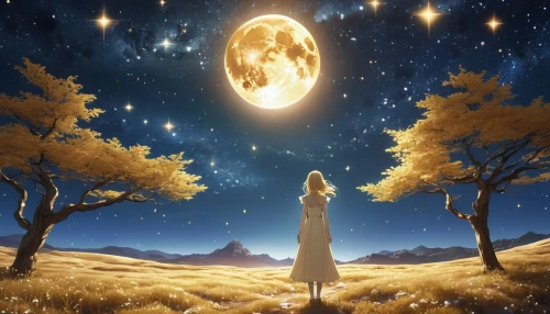 moon and star background,starclan,goldmoon,fantasy picture,lughnasadh,moon and star,planetaria,the moon and the stars,landscape background,hanging moon,astral traveler,autumn background,kokia,earth rise,mother earth,gaia,stars and moon,falling star,starry sky,background image,Photography,General,Realistic