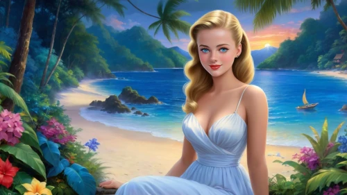 beach background,mermaid background,connie stevens - female,hawaiiana,the blonde in the river,landscape background,maureen o'hara - female,summer background,amphitrite,andaman,blue hawaii,the sea maid,love background,fantasy picture,marylyn monroe - female,creative background,south pacific,cartoon video game background,sarah walker,blue jasmine