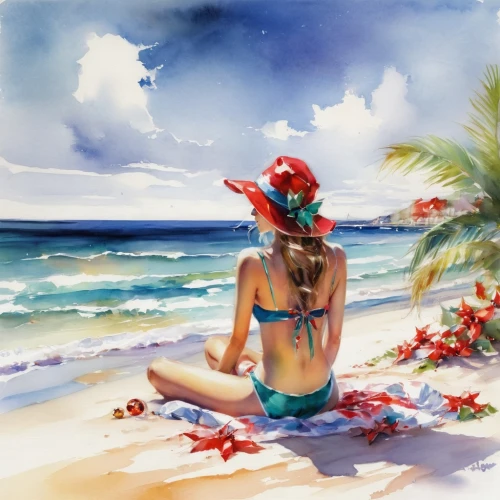 watercolor painting,watercolor,donsky,watercolor background,watercolorist,dream beach,watercolor blue,watercolour paint,beach landscape,water colors,beach scenery,beautiful beach,watercolors,water color,watercolourist,watercolours,watercolor pencils,beautiful beaches,beach background,watercolor women accessory,Illustration,Paper based,Paper Based 11