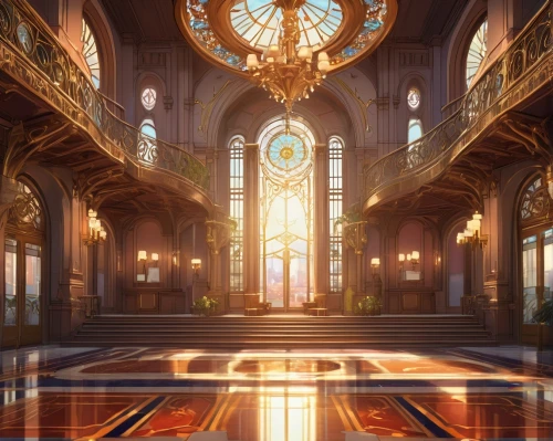 violet evergarden,theed,cathedral,sanctum,sanctuary,damascene,magisterium,ecclesiastic,ecclesiatical,hall of the fallen,ornate room,rewrite,ecclesiastical,liturgy,liturgical,god rays,symphonia,radiosity,imperialis,light rays,Illustration,Japanese style,Japanese Style 03