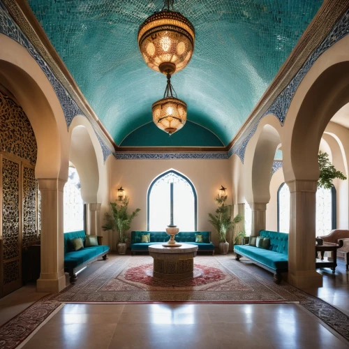 the hassan ii mosque,king abdullah i mosque,emirates palace hotel,hassan 2 mosque,lobby,yazd,persian architecture,kashan,qasr al watan,al nahyan grand mosque,amanresorts,iranian architecture,foyer,interior decor,habtoor,khaneh,hotel lobby,riad,moroccan pattern,sultan qaboos grand mosque,Photography,General,Realistic