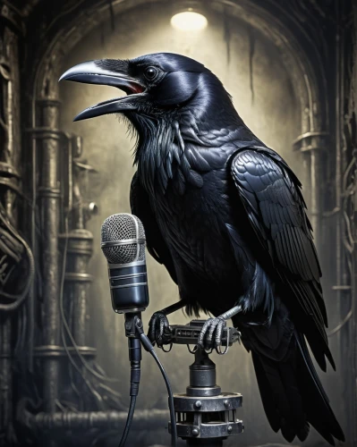 raven rook,corvidae,calling raven,nevermore,ravenloft,corvus,raven bird,3d crow,black raven,king of the ravens,black crow,killraven,warbling,ravenscrag,corbeau,ravenstein,podcaster,corvid,herrndobler,songcatcher,Conceptual Art,Sci-Fi,Sci-Fi 02