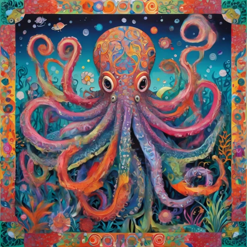 octopus,fun octopus,cephalopod,octopi,pink octopus,pulpo,octopus tentacles,octopus vector graphic,cthulhu,octopussy,octo,octopuses,cephalopods,kraken,squid game card,tentacular,octoechos,sea god,deepsea,tentacled,Illustration,Abstract Fantasy,Abstract Fantasy 08