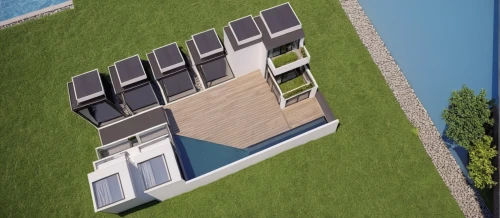modern house,sky apartment,inverted cottage,grass roof,mid century house,folding roof,small house,modern architecture,cubic house,two story house,an apartment,bauhaus,solar panel,solar panels,house roofs,cube house,house roof,residential house,apartment building,multistorey,Photography,General,Realistic