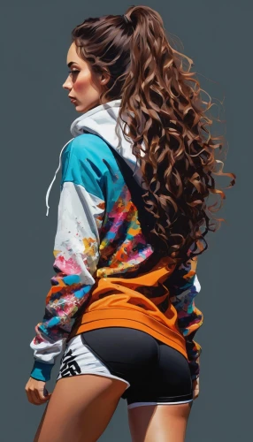 derivable,cabello,girl from the back,windbreaker,girl from behind,jacket,woman's backside,deportiva,jauregui,gluteal,backs,sportswear,azz,nayer,vaani,asses,backsides,sel,back view,back of head,Conceptual Art,Oil color,Oil Color 07