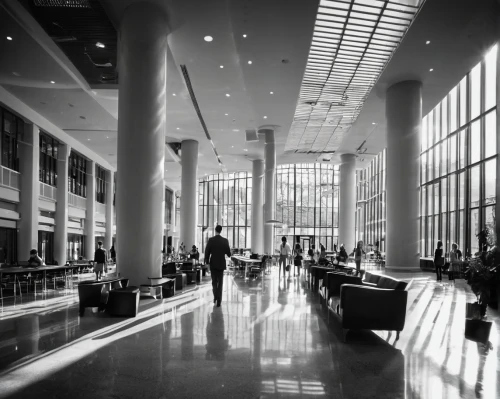 dulles,difc,juilliard,winspear,skyways,pedway,hartsfield,moscone,rencen,kennedy center,wintergarden,massport,bobst,atriums,concourses,tysons,lobby,hall of nations,javits,kaust,Photography,Black and white photography,Black and White Photography 08