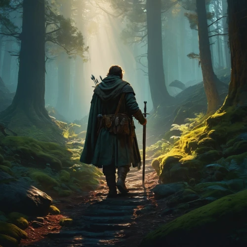 the wanderer,nargothrond,lone warrior,riftwar,aegon,jrr tolkien,clanranald,malazan,fantasy picture,aragorn,bagpiper,highlander,world digital painting,glorfindel,geralt,boromir,krondor,pilgrimage,wiglaf,valar,Photography,General,Fantasy