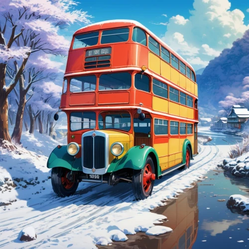 london bus,routemasters,english buses,routemaster,omnibuses,snow scene,winter trip,trolley bus,red bus,winter service,trolleybus,winter background,school bus,trolleybuses,aec routemaster rmc,railbuses,schoolbus,wrightbus,city bus,bus,Illustration,Japanese style,Japanese Style 03