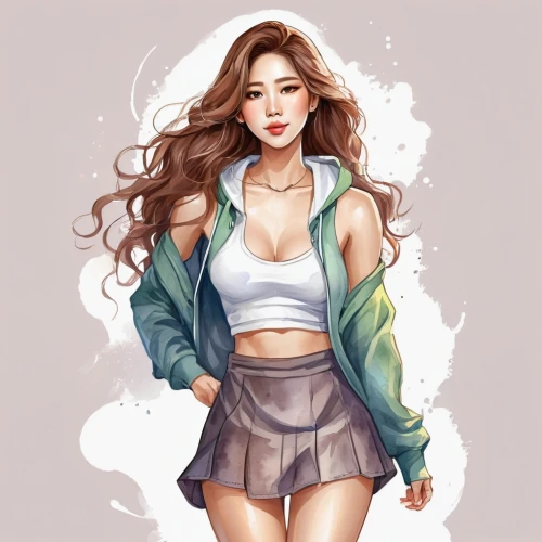 ailee,mabel,tiffany,seul,hyoon,yeon,hyun,digital painting,ilhwa,moua,seok,heyne,fashion vector,haixia,winner joy,joo,waverly,yoon,qieyun,portrayer,Illustration,Paper based,Paper Based 24