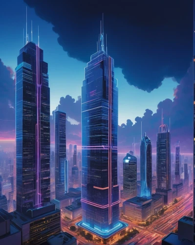 cybercity,cybertown,skyscrapers,skyscraper,cyberport,coruscant,the skyscraper,megapolis,ctbuh,megacorporation,skyscraper town,megacorporations,skyscraping,dubia,mubadala,coruscating,dubai,sky city,capcities,supertall,Illustration,Retro,Retro 15