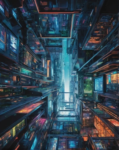 cybercity,cyberpunk,cybernet,matrix,cybertown,cyberia,hypermodern,cyberscene,cyberview,mainframes,computational,computer art,cyberspace,cyberworld,metropolis,bladerunner,computerworld,computerized,supercomputer,cyberport,Art,Artistic Painting,Artistic Painting 42