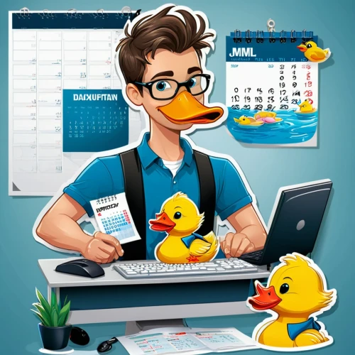diduck,ducky,rubber ducks,keylogger,quacking,duckie,quacker,rubber duckie,rubber duck,cute cartoon image,duck meet,quackwatch,rockerduck,emoji programmer,duckies,quacks,lameduck,illustrator,ente,canards,Unique,Design,Sticker