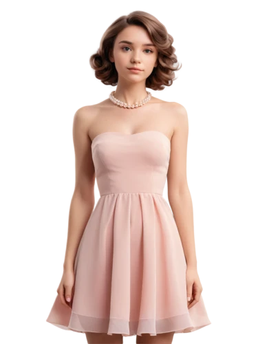 derivable,doll dress,dressup,light pink,chiffon,dress doll,pink background,clove pink,women's clothing,vestido,peach color,soft pink,little girl in pink dress,peplum,refashioned,portrait background,fashion vector,vintage dress,dress,pink large,Unique,3D,Low Poly