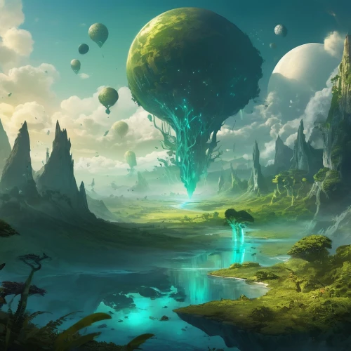 fantasy landscape,mushroom landscape,wildstar,fairy world,fantasy picture,futuristic landscape,3d fantasy,terraformed,alien planet,fantasy art,alien world,fantasy world,underwater landscape,subkingdom,hinterlands,alfheim,dreamlands,wonderlands,terraforming,skylands,Conceptual Art,Fantasy,Fantasy 02