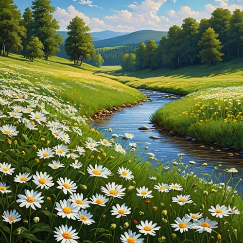 meadow landscape,australian daisies,daisies,daisy flowers,splendor of flowers,landscape background,flower meadow,flower painting,salt meadow landscape,nature landscape,summer meadow,flowering meadow,spring meadow,landscape nature,meadow daisy,river landscape,sun daisies,white daisies,field of flowers,meadow flowers,Photography,General,Realistic