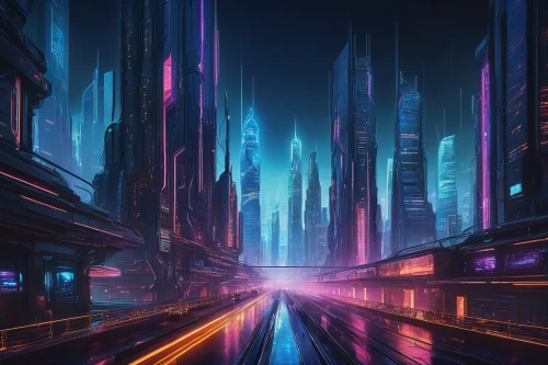 futuristic landscape,cybercity,cityscape,metropolis,cybertown,fantasy city,cyberpunk,cyberia,cyberworld,futuristic,coruscant,cyberscene,cyberport,colorful city,polara,synth,cityzen,futurist,city at night,city highway,Illustration,Paper based,Paper Based 04