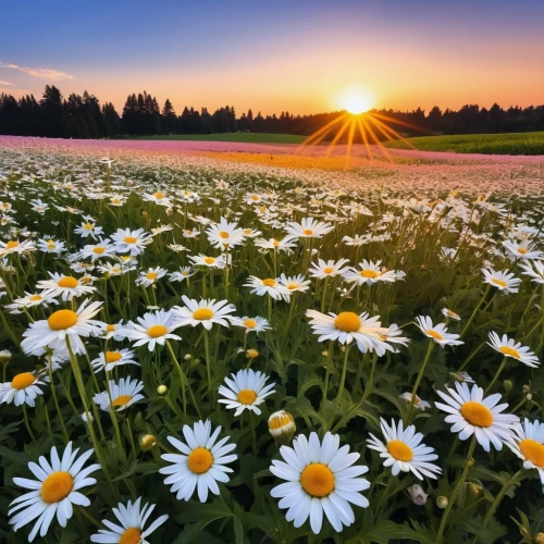 flower field,field of flowers,sun daisies,daisies,australian daisies,blanket of flowers,meadow flowers,daisy flowers,flowers field,flower meadow,meadow daisy,flower background,flower in sunset,meadow landscape,splendor of flowers,african daisies,blooming field,flowering meadow,white daisies,colorful daisy,Photography,General,Realistic