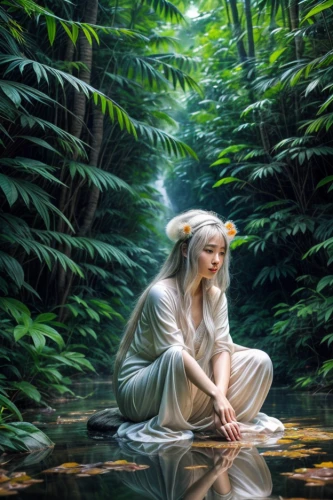 yiwen,world digital painting,woman at the well,heatherley,mystical portrait of a girl,galadriel,jianxing,the blonde in the river,fantasy picture,water nymph,nectan,wudang,shennong,yanzhao,wenzhao,youliang,sizhao,druidry,digital painting,rongfeng