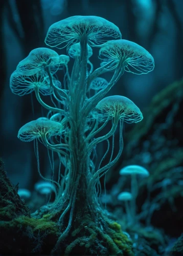 blue mushroom,mycena,tree mushroom,mushroom landscape,forest mushroom,fungi,forest mushrooms,coral fungus,fungus,fungal,panther mushroom,cyanescens,mycelial,mushroom type,agaricaceae,mushrooms,fairy forest,oyster mushrooms,forest floor,agarics,Illustration,Realistic Fantasy,Realistic Fantasy 02