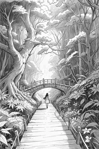 forest path,wooden path,pathway,wooden bridge,hiking path,adventure bridge,the path,tree top path,walkway,forest walk,the mystical path,boardwalks,pathways,boardwalk,teak bridge,path,dragon bridge,nature trail,paths,bamboo forest,Design Sketch,Design Sketch,Detailed Outline