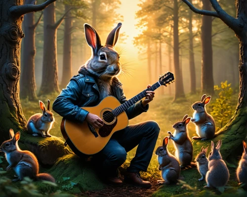 serenata,serenade,hare field,banjo player,serenades,serenading,troubador,troubadour,cavaquinho,myxomatosis,guitar player,bunzel,cartoon rabbit,lepus,hare of patagonia,leporidae,jack rabbit,lagomorphs,rabbits,peter rabbit,Photography,General,Fantasy
