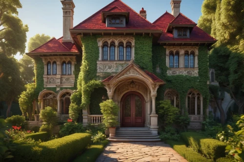 fairy tale castle,victorian house,maplecroft,chateau,fairytale castle,victorian,briarcliff,witch's house,forest house,sylvania,dreamhouse,victoriana,old victorian,country estate,rivendell,castlelike,house in the forest,mansion,ferncliff,bethlen castle,Art,Artistic Painting,Artistic Painting 05