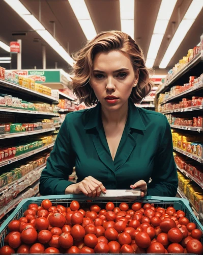 supermarket,supermarkets,supermarket shelf,grocers,grocer,grocery store,homegrocer,superstores,netgrocer,hypermarkets,commissary,supermercados,alimentarius,woman shopping,shopgirl,aisles,lyonne,foodland,woman eating apple,saleswoman,Conceptual Art,Fantasy,Fantasy 32