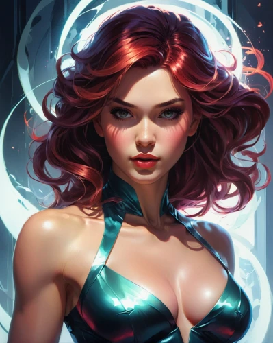 madelyne,romanoff,triss,scarlet witch,mera,katarina,starfire,transistor,amora,black widow,chandra,siryn,nami,megara,witchblade,fujiko,medusa,giganta,fantasy woman,rogue,Conceptual Art,Fantasy,Fantasy 03