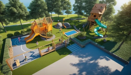 play area,playset,children's playground,playgrounds,playground,climbing garden,mini golf course,3d rendering,adventure playground,playspace,minigolf,waterslides,playsets,play tower,3d render,swingset,climbable,swing set,urban park,timberwolf,Photography,General,Realistic