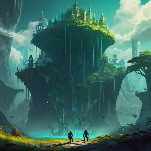 fantasy landscape,arenanet,mushroom island,mushroom landscape,ancient city,alfheim,hinterlands,sentinel,citadel,kingdoms,shambhala,world digital painting,fantasy picture,knight's castle,kharyaga,fantasy world,uzala,refuge,fantasia,skylands,Conceptual Art,Fantasy,Fantasy 02