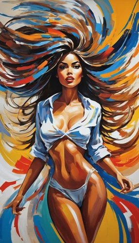 windblown,sprint woman,belly painting,windswept,wind machine,art painting,adnate,pintura,mousseau,world digital painting,flamenca,windy,bunel,pittura,female body,mujer,thick paint,fantasy woman,painting technique,whirlwinds,Conceptual Art,Oil color,Oil Color 24