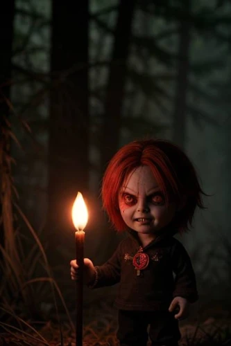 chucky,anabelle,flickering flame,myers,georgie,a voodoo doll,pennywise,dark park,flickering,it,coraline,pennyslvania,orona,candle wick,bonnie,the voodoo doll,annabelle,firelight,llorona,sematary