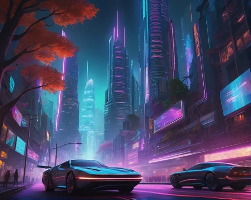 futuristic landscape,futuristic,cybercity,cityscape,cyberpunk,polara,autopia,futuristic car,cybertown,futurist,colorful city,tron,3d car wallpaper,brum,city at night,cityzen,camaros,synth,skyline,city lights,Illustration,Paper based,Paper Based 08