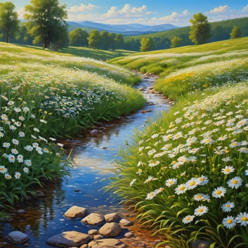 meadow landscape,salt meadow landscape,landscape background,mountain meadow,summer meadow,spring meadow,green meadow,nature landscape,meadow in pastel,flower meadow,brook landscape,lilies of the valley,flowering meadow,green landscape,landscape nature,alpine meadow,mountain spring,springtime background,blooming field,lilly of the valley,Photography,General,Realistic