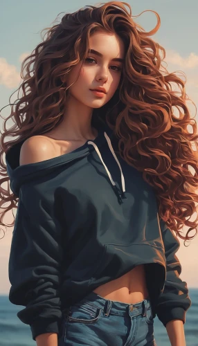 beach background,fashion vector,portrait background,windblown,jeans background,girl on the dune,pelo,windswept,world digital painting,longhaired,ocean background,voluminous,women clothes,cg,girl portrait,digital painting,female model,women fashion,young woman,landscape background,Conceptual Art,Fantasy,Fantasy 32