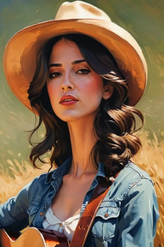 countrygirl,countrywomen,cowgirl,countrywoman,straw hat,guitar,countrie,donsky,akubra,oil painting,photo painting,western,country song,pittura,musician,painting technique,cowgirls,flamenca,dioulasso,world digital painting,Conceptual Art,Daily,Daily 12