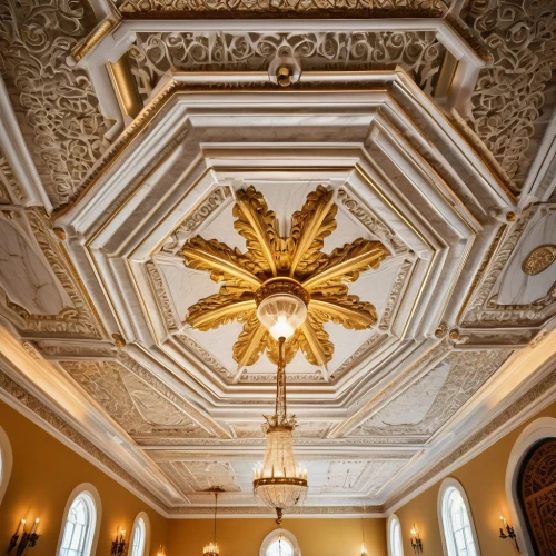 stucco ceiling,plasterwork,coffered,vaulted ceiling,ceiling,ceilings,the ceiling,hall roof,ceiling construction,ornate room,ceiling light,interior decor,plafond,royal interior,overmantel,entrance hall,concrete ceiling,gold stucco frame,cochere,ceiling lighting,Illustration,Abstract Fantasy,Abstract Fantasy 09