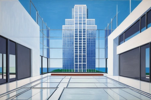 tall buildings,skyscrapers,mies,city scape,skyscraping,highrises,office buildings,skyscapers,penthouses,citicorp,skyscraper,tishman,highrise,glass building,bunshaft,high rises,glass wall,high-rise building,wilshire,high rise,Art,Artistic Painting,Artistic Painting 09