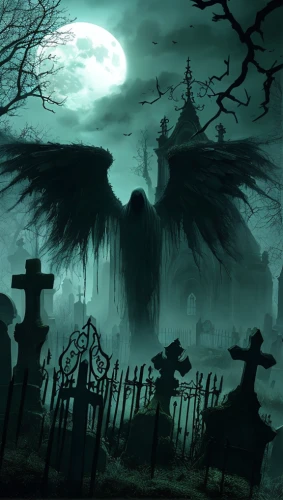 halloween background,dark angel,angel of death,halloween wallpaper,old graveyard,graveyard,graveyards,nephilim,necropolis,black angel,ravenloft,cemetry,hallowed,angels of the apocalypse,cementerio,goetia,perdition,burial ground,death angel,mourners