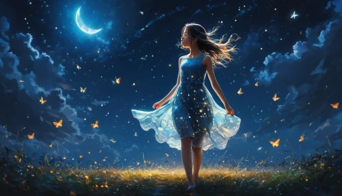 fantasy picture,fireflies,fairie,moonbeams,falling star,moon and star background,falling stars,fantasia,magical,faerie,diwata,starlit,the moon and the stars,starry,estrellas,starlight,moonchild,stars and moon,fairy galaxy,starry sky,Photography,General,Fantasy