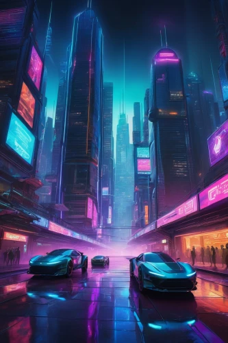 futuristic landscape,cybercity,cyberpunk,futuristic,cyberworld,cityscape,cybertown,futurist,cyberscene,autopia,neon arrows,polara,cyberport,fantasy city,synth,dystopian,bladerunner,metropolis,colorful city,dystopias,Illustration,Paper based,Paper Based 22