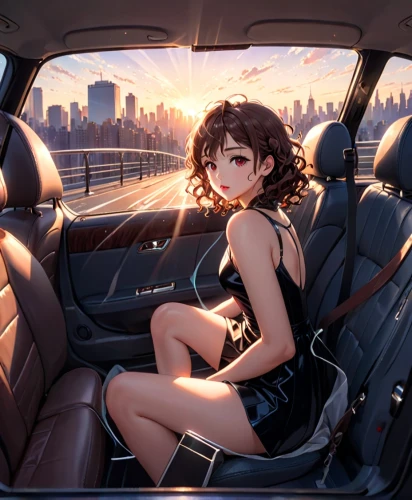 kawakami,girl in car,joyride,shumeiko,eurobeat,girl and car,open road,convertible,ride,drive,makoto,niijima,himawari,highway,sunroof,mitsuoka,passenger,car roof,monogatari,sunroofs,Anime,Anime,Realistic