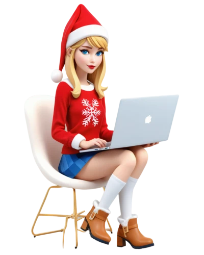blonde girl with christmas gift,retro christmas girl,christmas pin up girl,christmasbackground,girl at the computer,christmas messenger,pin up christmas girl,lutin,elf,christmas woman,christmas background,girl sitting,retro christmas lady,elfed,knitted christmas background,elfie,roelf,christmas wallpaper,giftrust,christmas greeting,Unique,3D,Low Poly