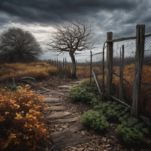 wooden path,pathway,the mystical path,autumn landscape,the path,path,fall landscape,hiking path,landscape photography,chemin,winding steps,wuthering,home landscape,fantasy landscape,forest path,the threshold of the house,wooden bridge,footpaths,wooden fence,paths,Illustration,Black and White,Black and White 01