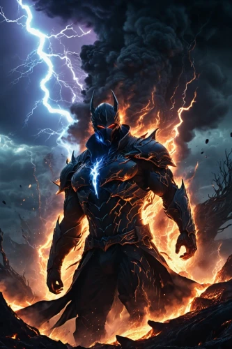 darkseid,garrison,aegon,god of thunder,berserker,svarog,raziel,nekron,fire background,thunderer,balrog,varnado,dormammu,thunderstone,stormfury,karn,mahavatar,kharar,tartarus,destroy,Conceptual Art,Fantasy,Fantasy 33